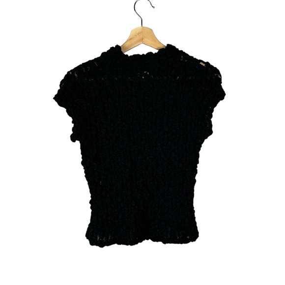 White House Black Market Lace Mock Neck Vintage Top Y2K Size Medium - Picture 3 of 5
